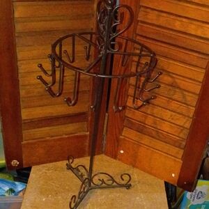 Elegant Brown Metal Jewelry Stand